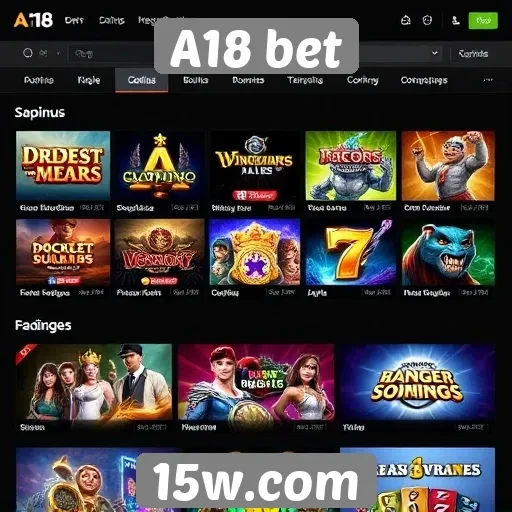 Opções de jogos disponíveis no A18 bet